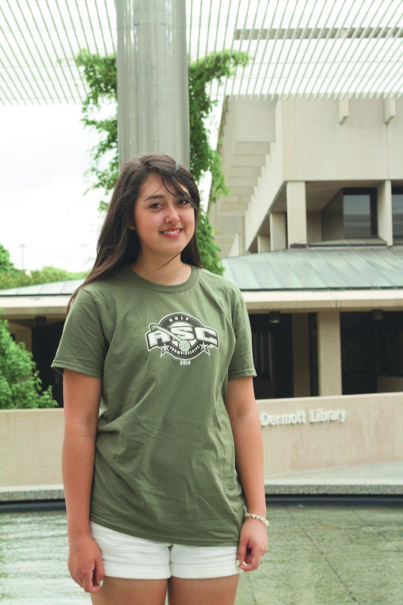 Marcelo Yates|Freshman golfer Gina Brannon’s positive demeanor has inspired her fellow golfers and younger girls who want to play golf.