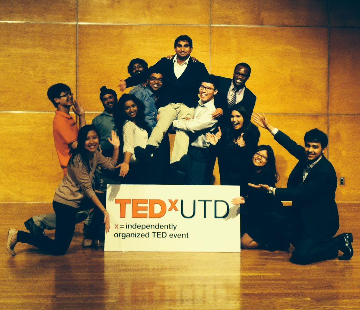 The TEDxUTD team after the event on april 13, 2014. 
