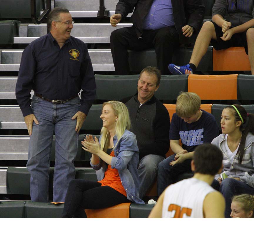 Yang Xi | Mercury Staff

(Above and left) Larry Zacharias took over as chief of police in 2009, and immediately made it his goal to increase UTDPD’s visibility on campus in a social aspect. He frequently attends basketball game and judges various student contests.