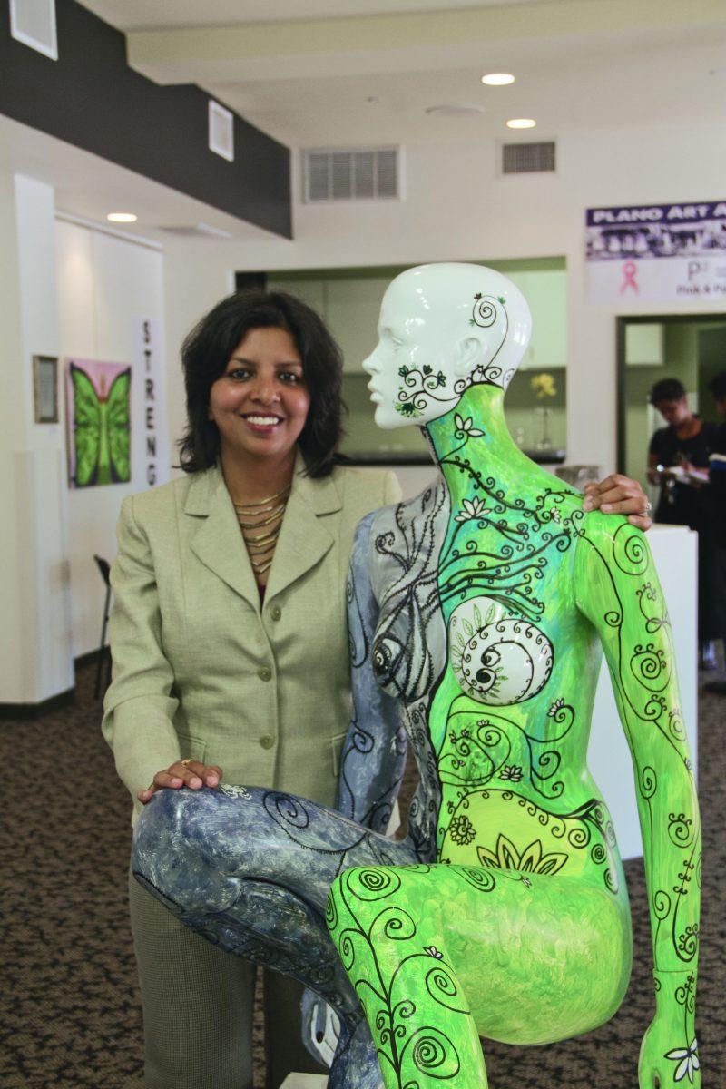 Parth Parikh|Staff
Jayashree Bihari with her art at the gallery exhibition