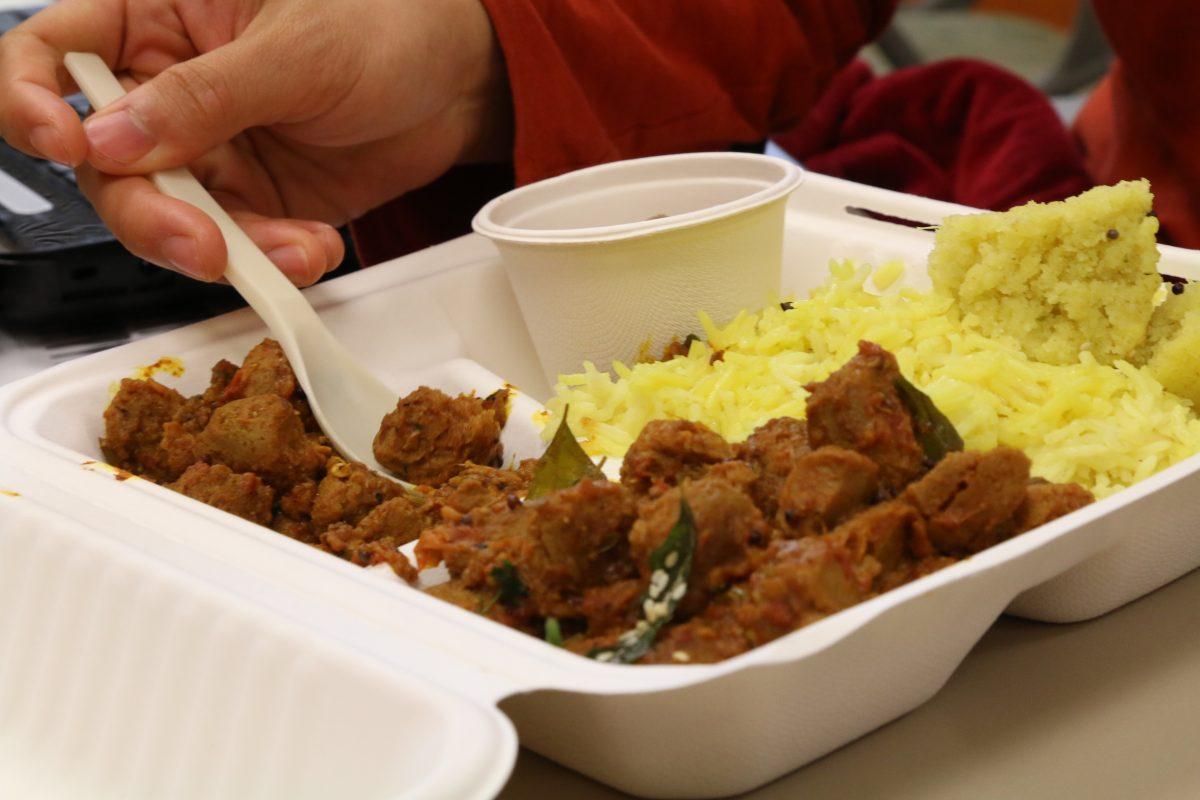 Linda Nguyen|Staff Photographer
Students across campus enjoy VOICE's vegetarian lunches. 