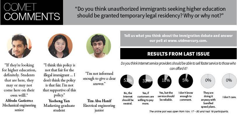 Comets on immigration