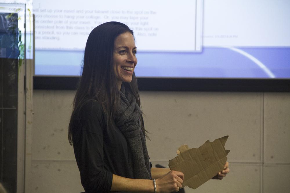 Arun Prasath|Staff
Professor Michelle Mackey lectures in her painting foundations class. She’s inspired by the unpredictability of teaching.