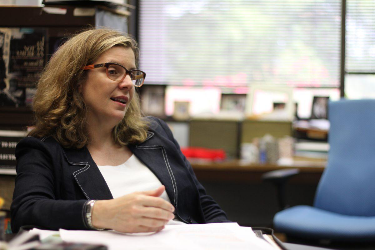 Jennifer Holmes, the program head of political science in EPPS, was instrumental in the development of the new public policy bachelor’s degree. The program will blend elements of the international political economy degree with domestic issues. (Andrew Gallegos | Photo Editor)