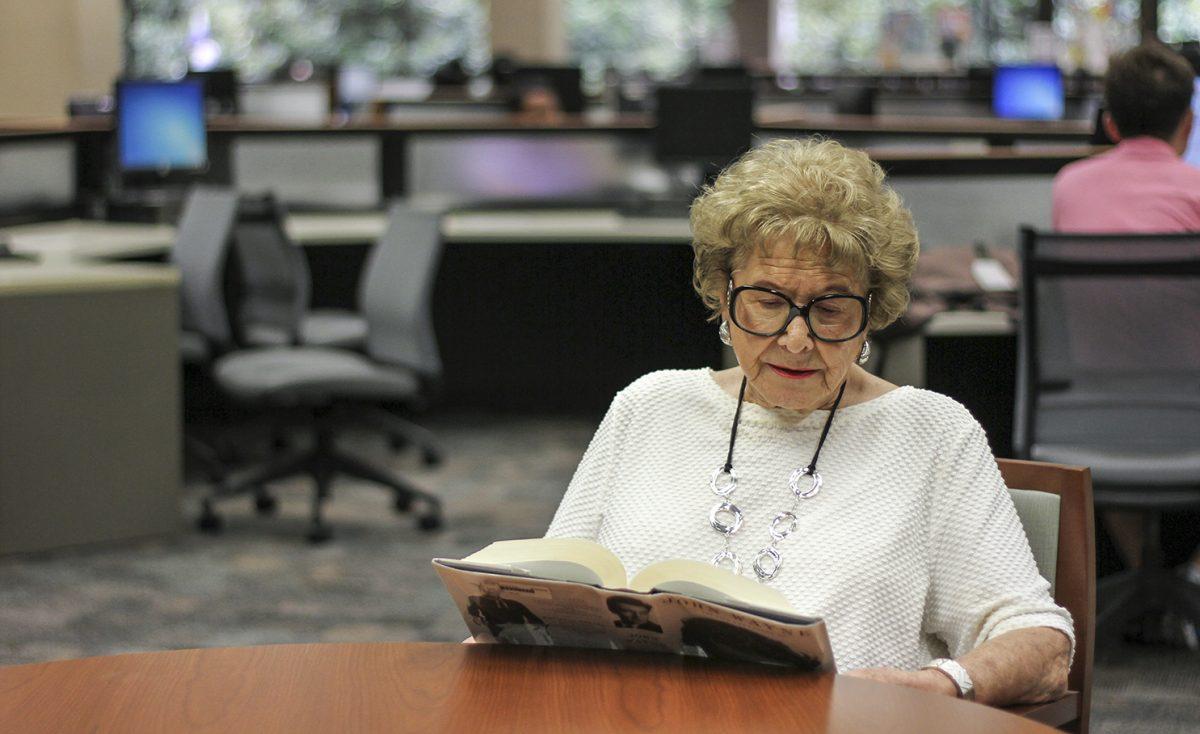 Helen Small began college for the first time in 1938. Seventy years later, she continued her degree at UTD. She graduated in 2010 with her master’s in psychological sciences. She was 90 years old at the time. Photo by Yash Musalgaonkar | Mercury Staff.