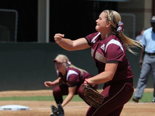 New assistant softball coach and head cross-country coach Rayn House played softball at Texas State’s Division I program. (Rayn House | Courtesy)