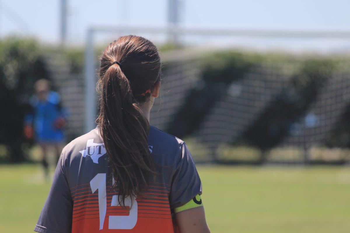 Megan Mugavero (above and right) is serving as a team captain for the soccer team for a second straight season. She is one of four players graduating this year. Photo by Ankith Averineni | Mercury Staff.
