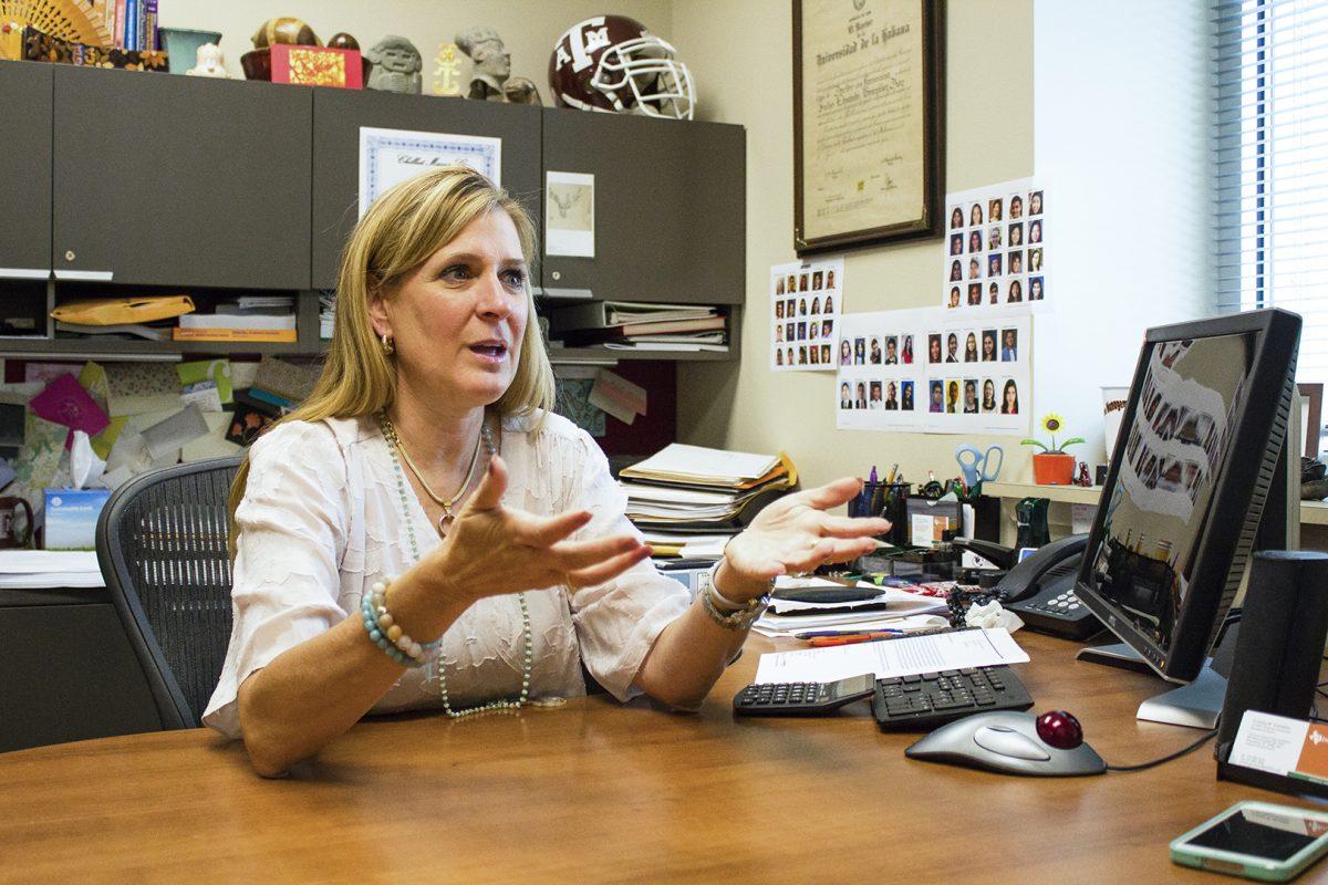 Cristina Gonzalez, the coordinator of UT-PACT, said she wasn’t sure why funding for the program was cut. Photo by Julio Nieto | Mercury Staff.