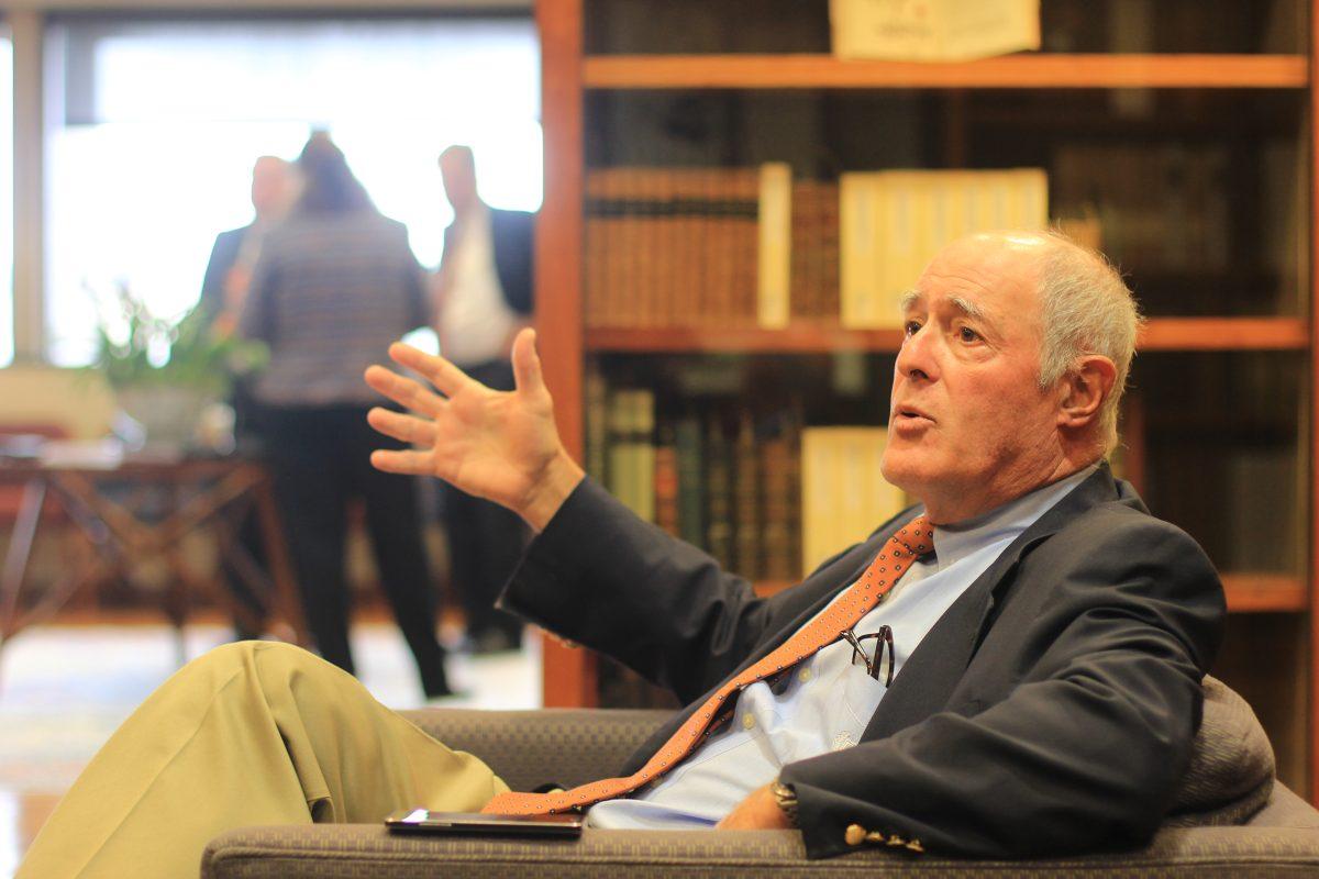 Kel Seliger came to UTD as part of his committment to reach out to university students across the state. Seliger recently authored a letter to the presidents of Texas universities, criticizing their tuition hikes. Photo by Ankith Averineni | Mercury Staff.