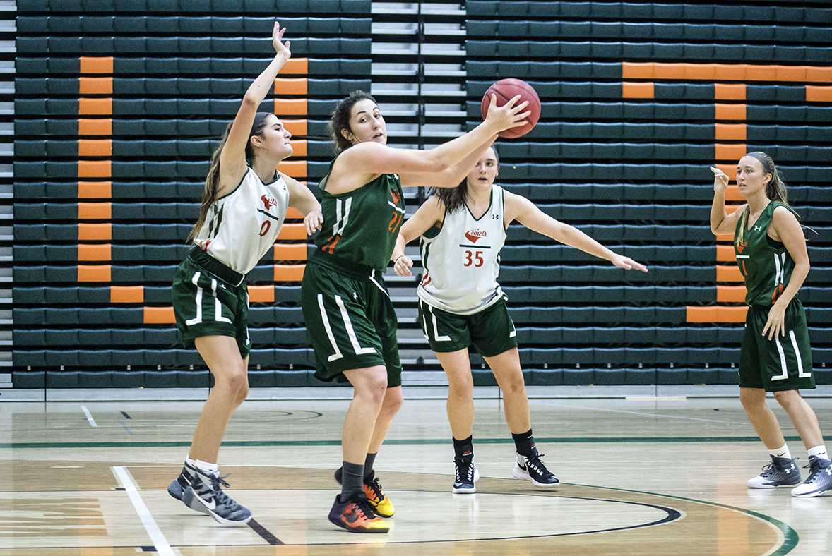 Players from the women’s basketball team line up for sprints during practice on Oct 28. The Comets begin their season with a home opener on Nov. 12 against Houston-Tillotson. They have been picked to finish third in the ASC East. Photo by Hussein Njoroge | Mercury Staff.