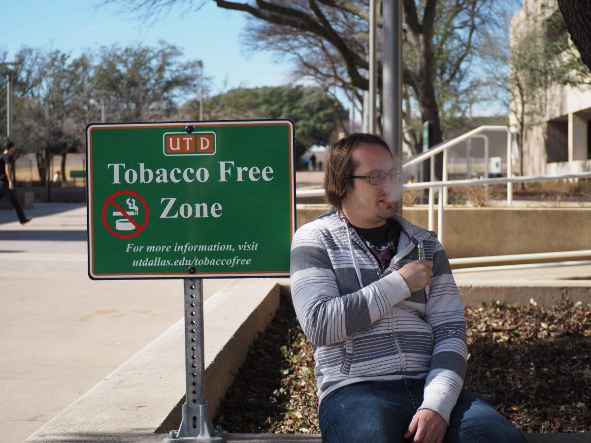 ATEC junior and e-cigarette user Eric Larson said he would continue smoking even after the ban goes into effect. Photo by Roman Soriano | Mercury Staff.