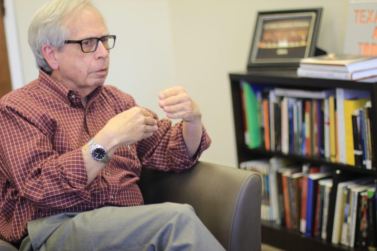 Dennis Kratz, the dean of the College of Arts and Humanities, said low student demand is inhibiting the growth of the language department. Photo by Srichandrakiran Gottipati | Mercury Staff.