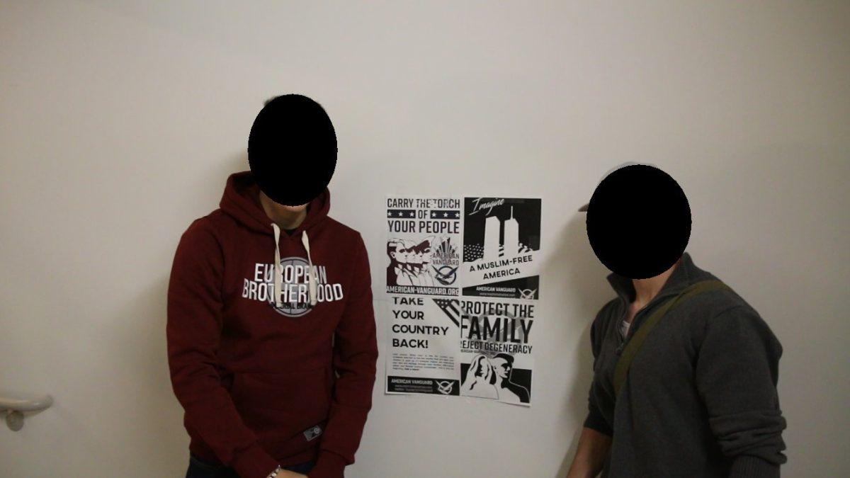 American Vanguard, a white nationalist organization, posted fliers at UTD to ‘get attention.' Photo courtesy of Twitter.
