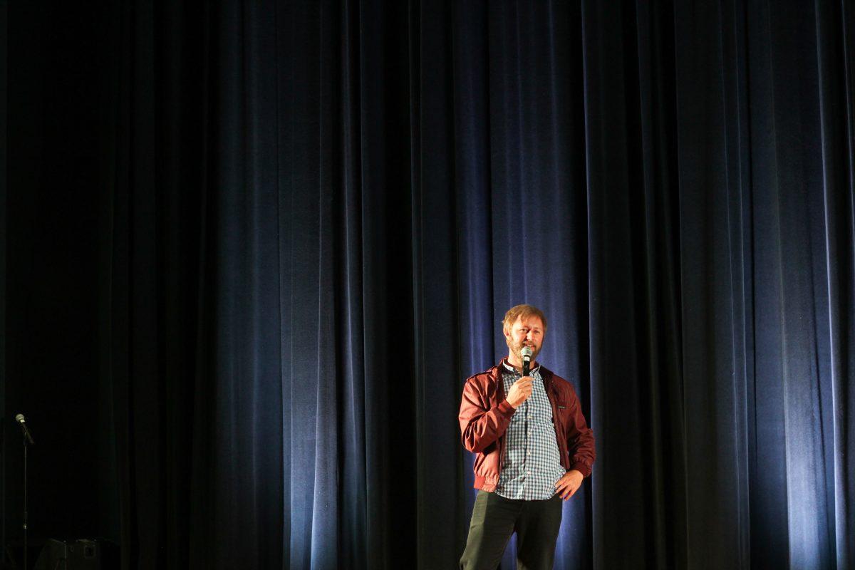 Rory Scovel performed in the SSA Auditorium on March 21 in SUAAB's ‘Big Bad Comedy Show.’ Photo by Srikar Baskara | Mercury Staff.
