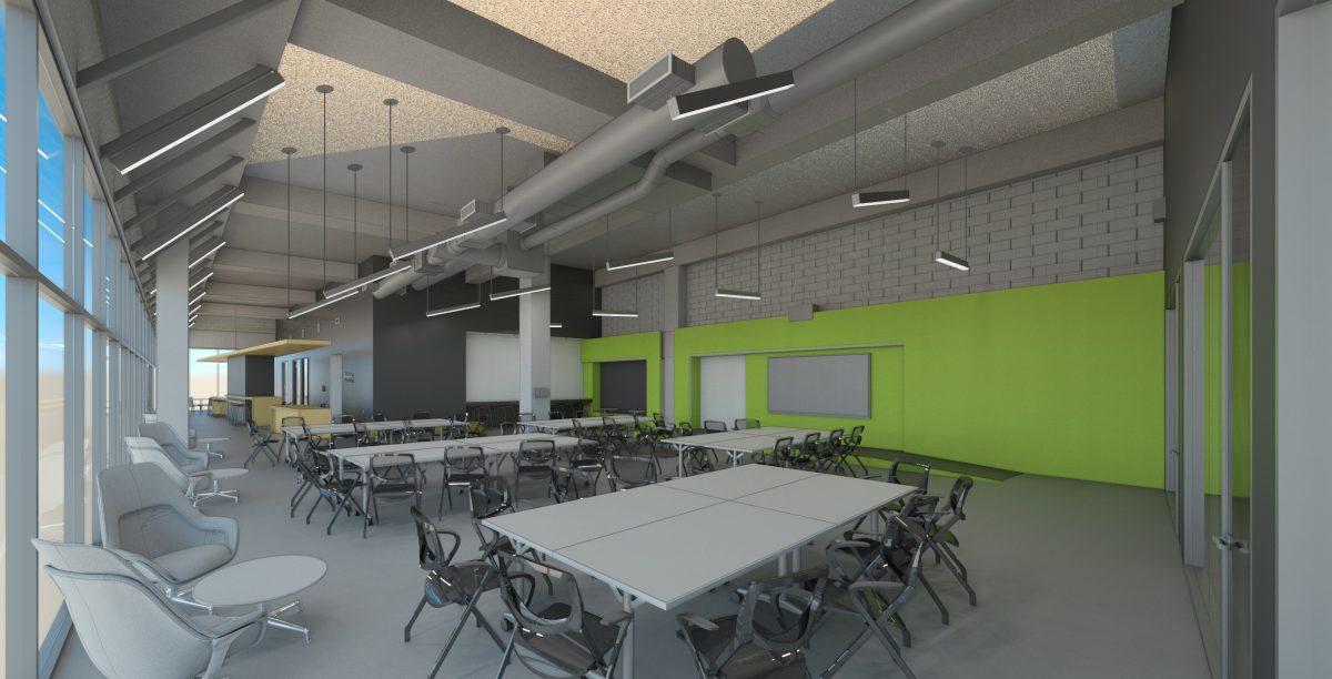 The Blackstone LaunchPad is scheduled to open in April. It is located next to the IHOP in Parking Structure 3. Students will have the opportunity to work with a mentor if they participate in the program. If accepted into the program, students have the opportunity to earn money off of their projects. Photo courtesy of Blackstone Launchpad.
