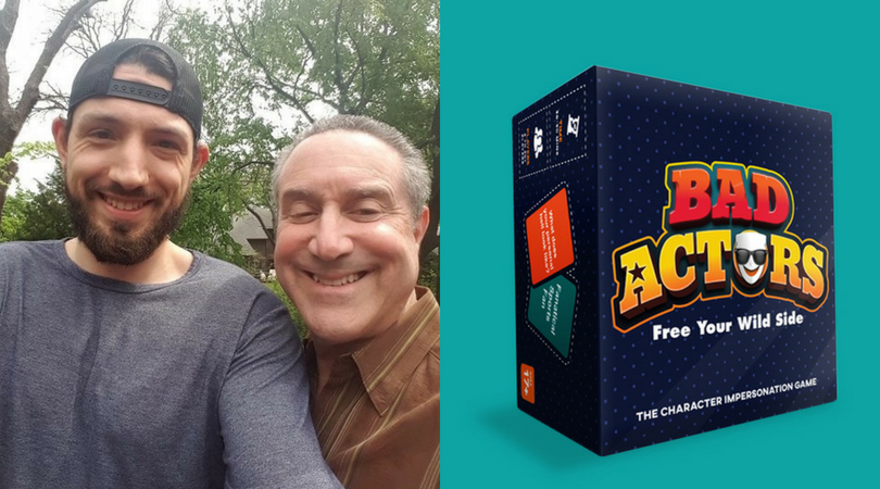 Alumnus Evan Carr (left) co-created the game “Bad Actors” with his business partner, Larry Leon. On July 11, the Kickstarter campaign will go live. Photo courtesy of Evan Carr.