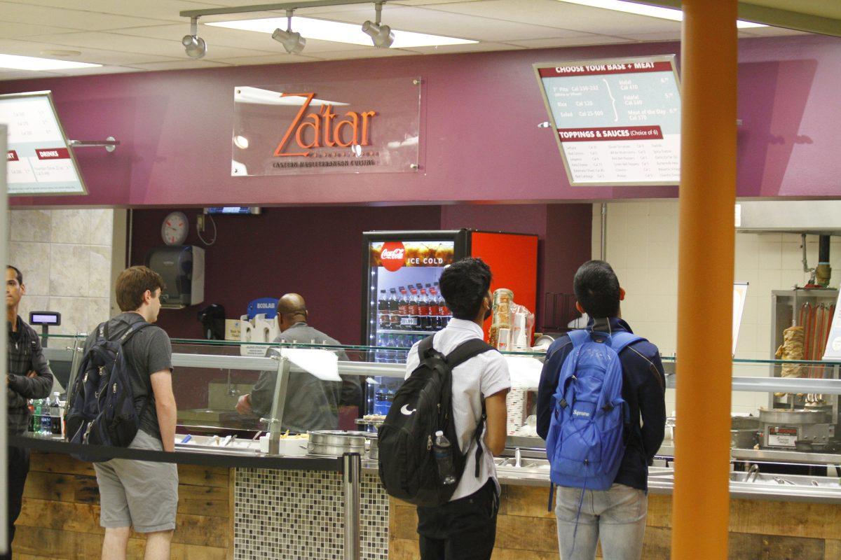 Za’tar Eastern Mediterranean Cuisine is located on the upper level of the Student Union in the Comet Cafe, opening in time for the start of the fall semester. Photo by Srichandrakiran Gottipati | Mercury Staff.
