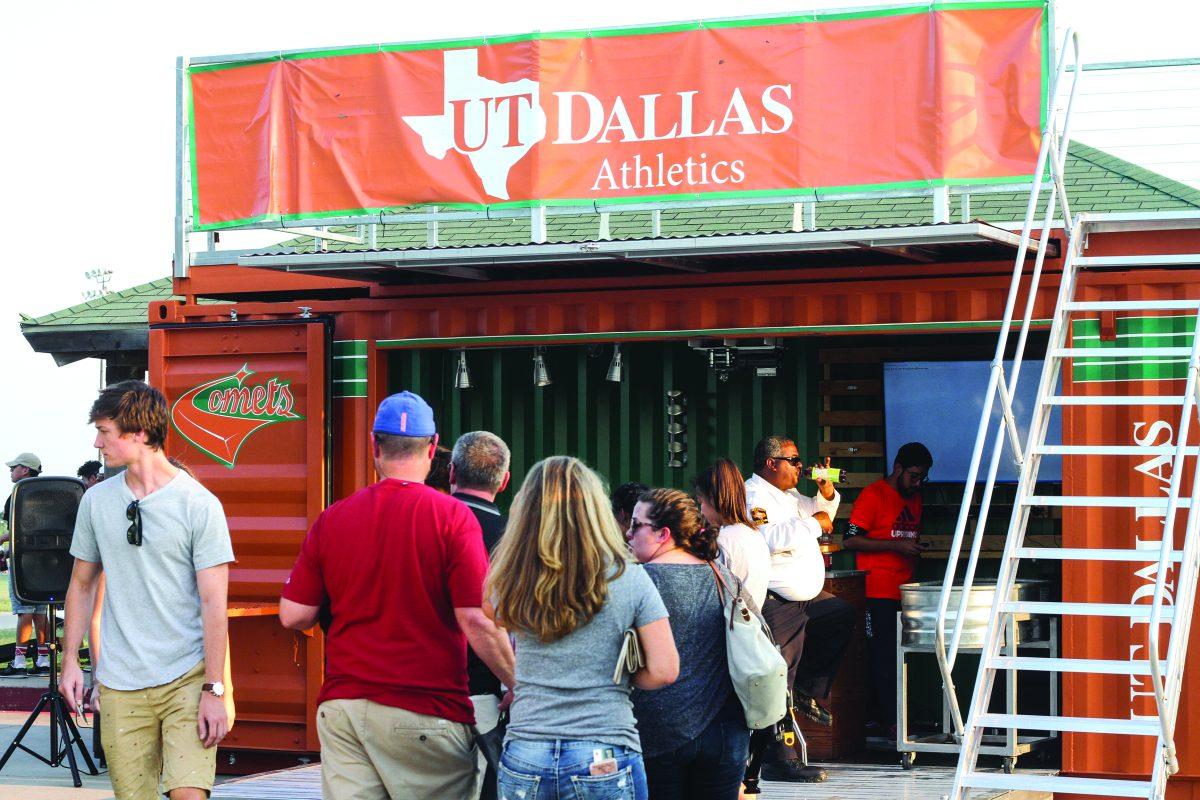 Students and parents gather at The Box during a soccer match on Sept. 1. This was one of the first uses of the venue. Photo by William Legrone | Mercury Staff.