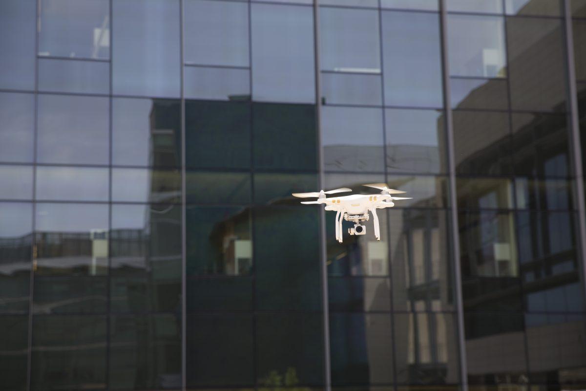 OnPoynt Aerial Solutions, a Richardson-based drone kit supplier, received backing from UTD’s Venture Development Center in November. The company is developing and testing prototypes for a drone racing system. Photo by Michael Stout | Mercury Staff.
