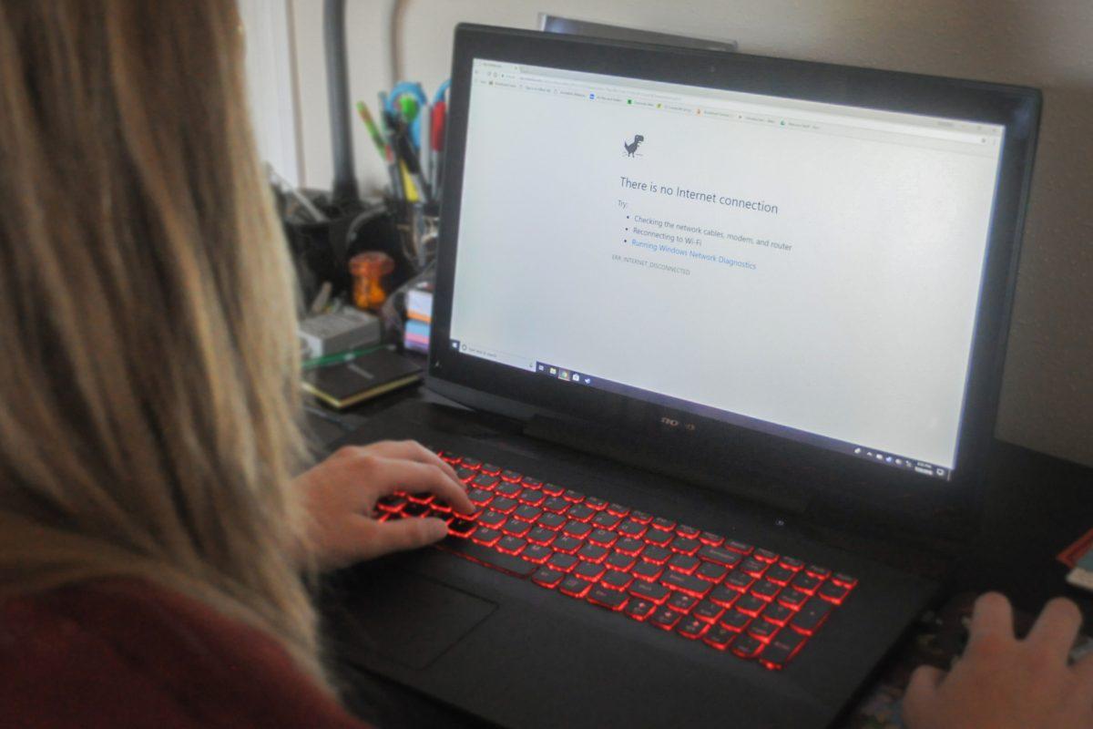 Apogee, the new internet service provider  in University Housing, requires users to register devices for internet access. Photo by Madeline Ambrose | Mercury Staff.
