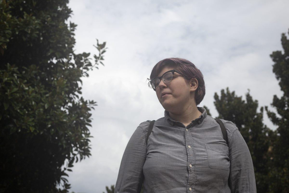 Kennedy Patton, an American studies sophomore, began counseling in 2015 but stopped because of cutbacks in the number of free sessions available to students. Photo by Noah Whitehead | Photo Editor.