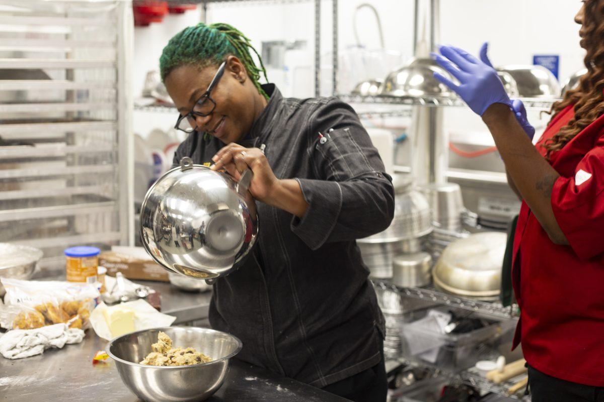 The CitySquare Café serves breakfast and lunch on the campus of CitySquare Opportunity Center in Dallas. CitySquare is a nonprofit organization that works to combat poverty and homelessness. Photo by Noah Whitehead | Photo Editor.