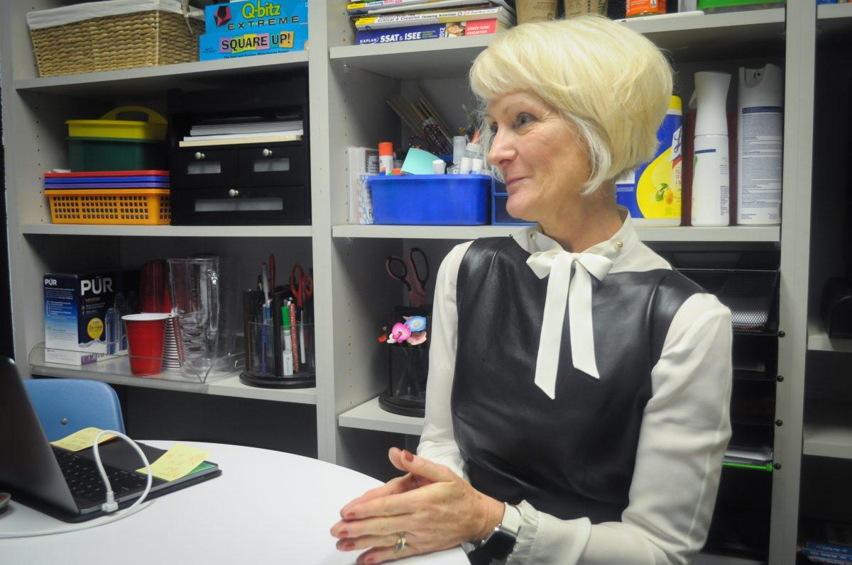 Jill Guthrie graduated from UTD with a B.A. in 1985 and has since gone on to found a private school centered around discussion-based learning. Photo by Madeline Ambrose | Mercury Staff.