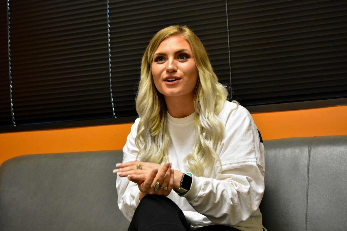 Marketing sophomore Lindsay Caudill, analyst for the “Overwatch” teams, was one of seven women who tried out for UTD esports. Photo by Anna Phengsakmueang | Mercury Staff.