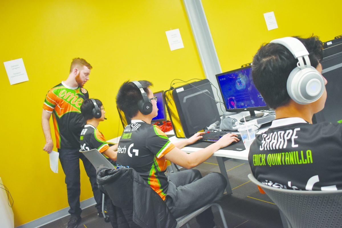 The “League of Legends” A and B teams advanced to quarterfinals at a Midwest esports tournament where they took seventh and eighth place, respectively. Photo courtesy of UTD Esports.