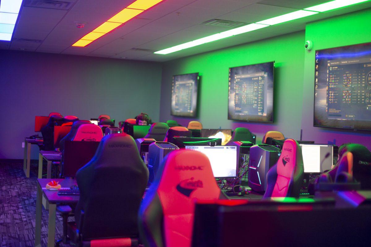 The UTD Esports department added “Super Smash Bros. Ultimate” to its game lineup in February and has since finalized the team’s roster. Photo by Megan Zerez | Mercury Staff.