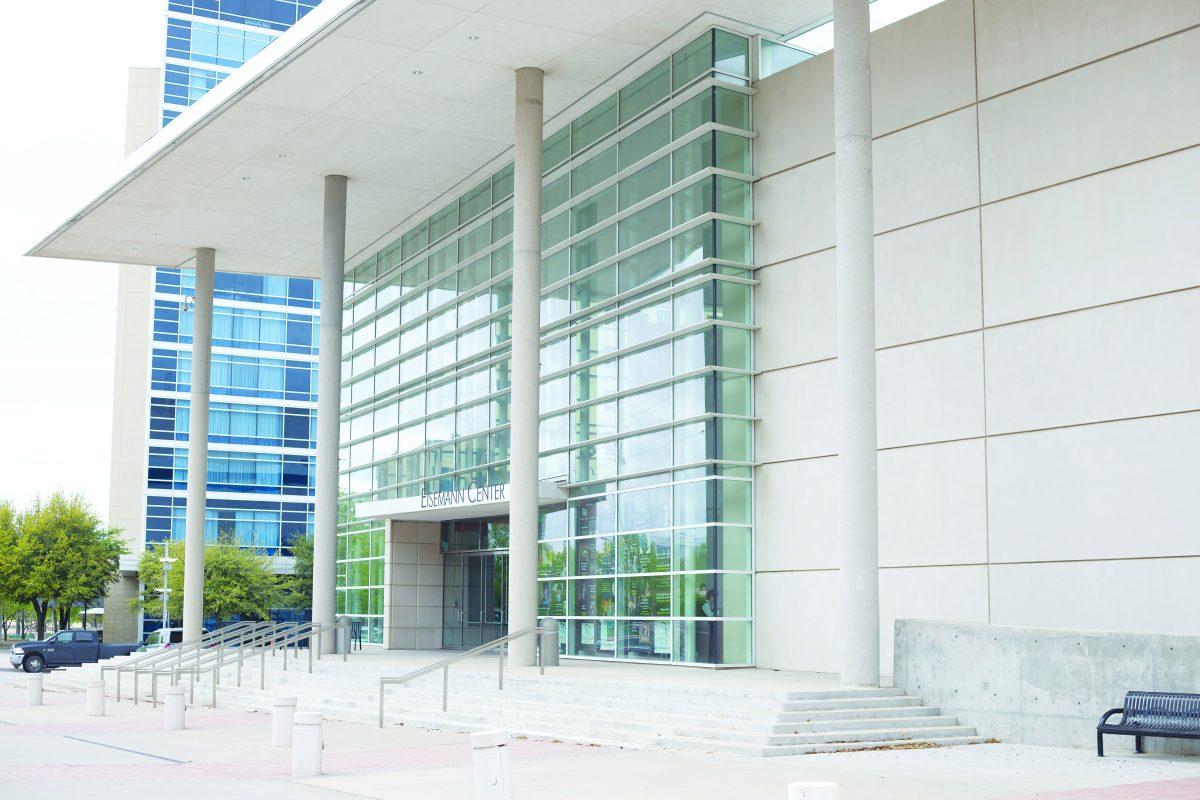 The Eisemann Center, an arts complex in downtown Richardson, will host UTD faculty artwork from 2020-2022 as the result of an Eisemann family donation. Photo by Noah Whitehead | Photo Editor.