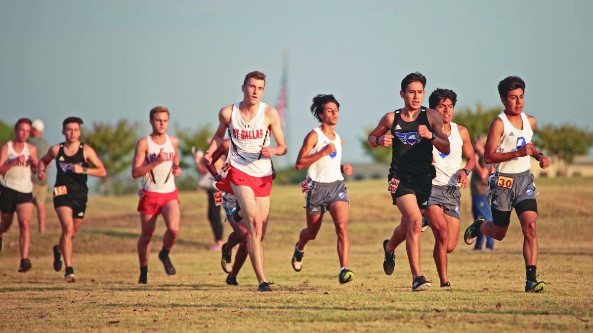 The UTD cross-country teams competed at their first on-campus meet with over 130 students from nine universities. Photo Courtesy of UTD Cross Country