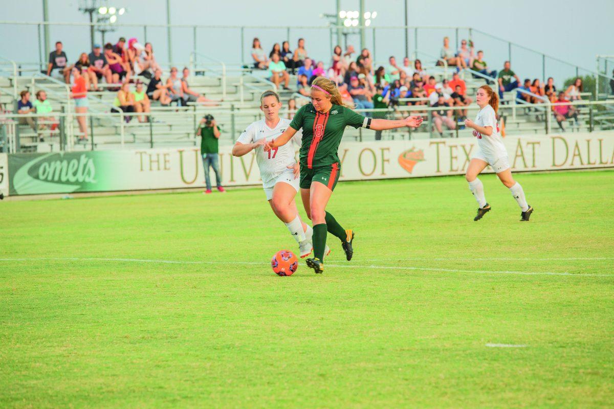 The UTD women's soccer team has won all five games this season, and are later hoping to win against Mary-Hardin Baylor and Hardin-Simmons, both of which beat them in the past.
Photo by Amina Hussain | Mercury Staff
