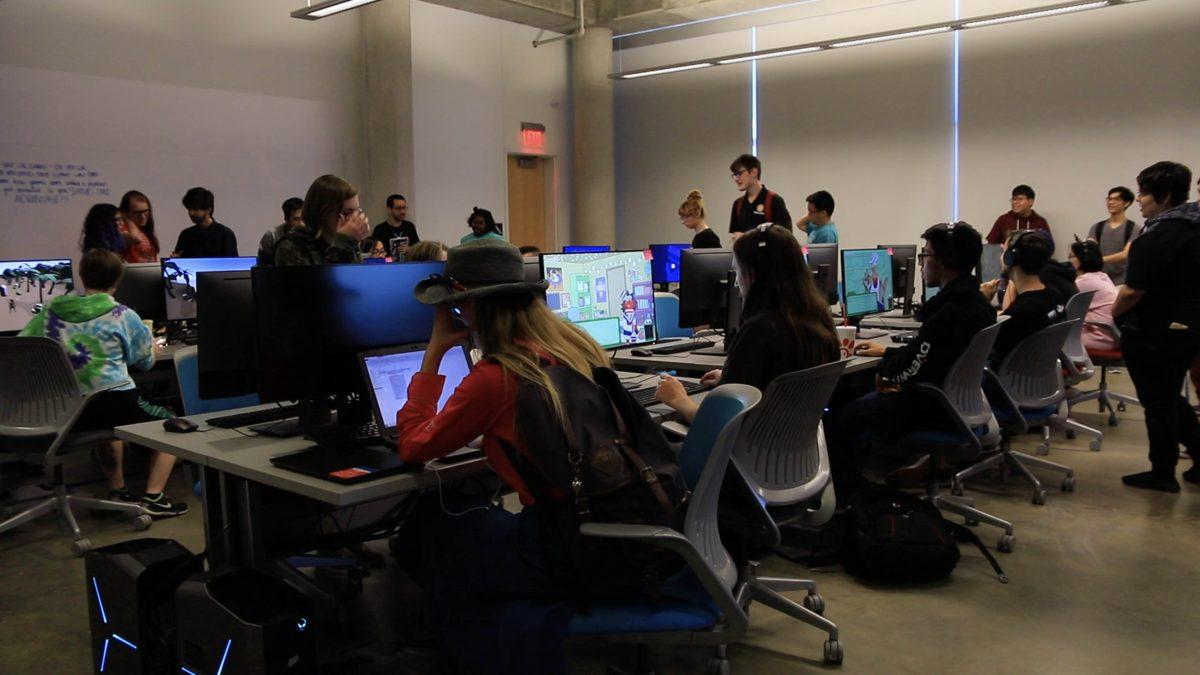 Students at ATEC's Game Lab playtest early versions of their video game projects. Photo by Ryan Magee | Video Editor