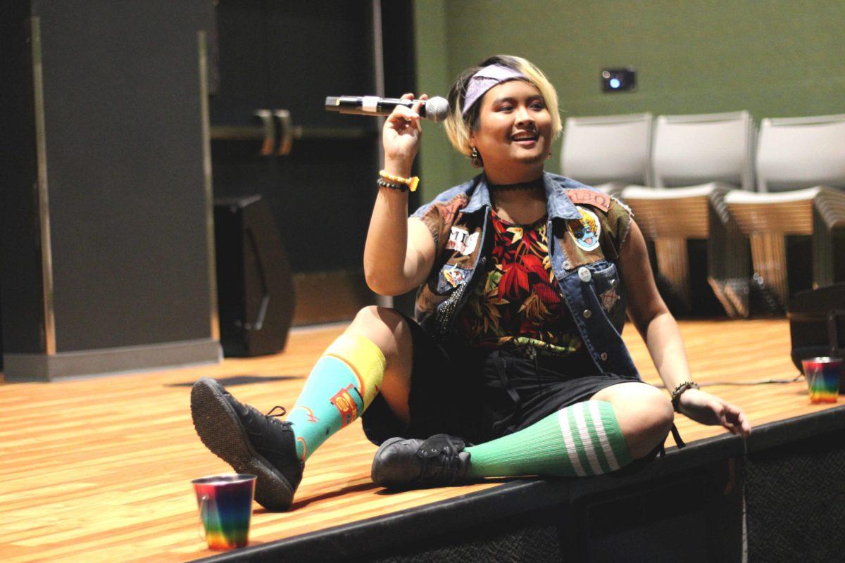 Beck Da Jose lip-syncing as Sin Diesel. | Photo courtesy of Audrey Ruliawan