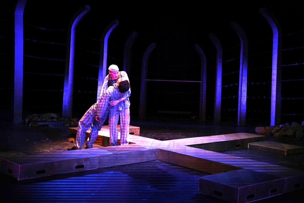 A series of brilliant cast performances from Mitchell Horn, Cal Thompson, Curtis Gerstner, Fahad Ahmed and others
brings Treviño’s vision for the play to life on stage. "Bent" will run 8 p.m. shows on campus through April 30. Photo by Tatwik Bodepudi | Mercury Staff