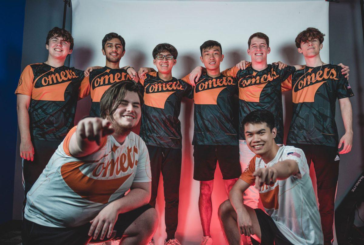 The VALORANT team was assembled this semester with six players, one sub, one student coach and a student team manager. Photo courtesy of UTD eSports.