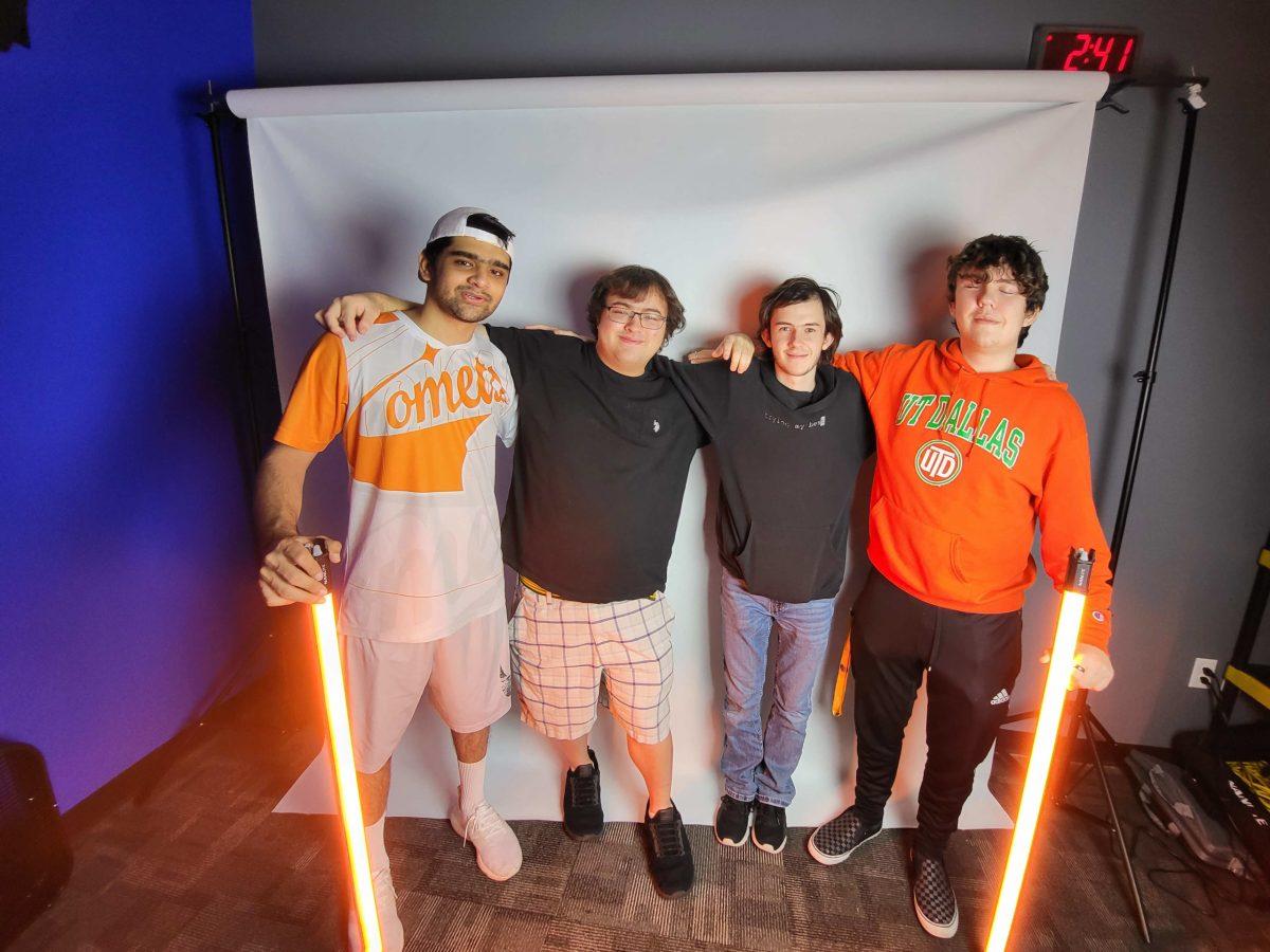 The four-man squad for Omega Strikers looks to make a splash in their first appearance. Photo by Tyler Viator | Mercury Staff
