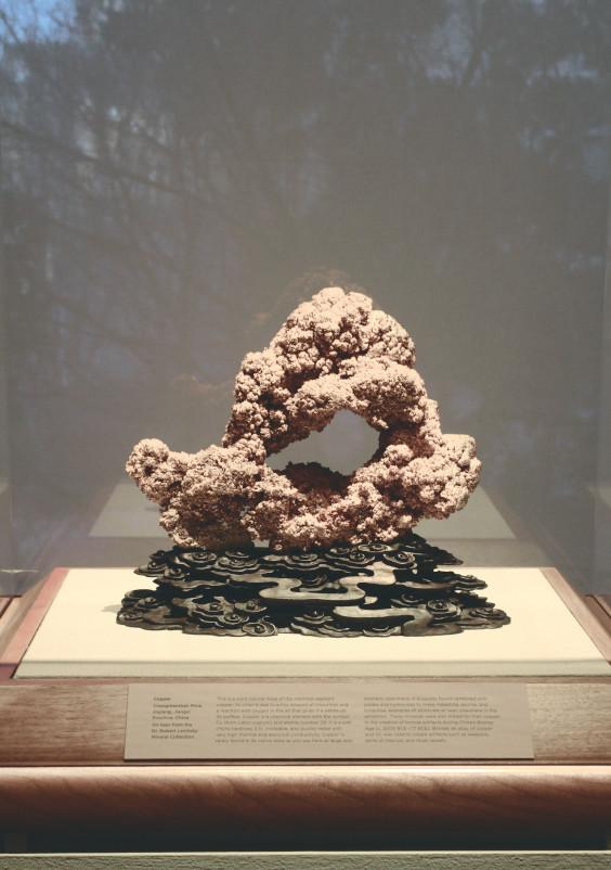 Sculpted crystal from the Rare Earth Collection at the Crowe Museum. Photo by Rylee Russell | Mercury Staff