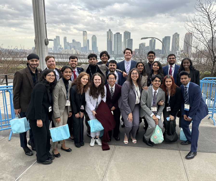 MUN students of all majors celebrate their glorious successes in New York. Photo courtesy of UTD MUN.