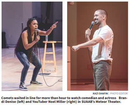 Noel Miller and Brandi Denise entertain Comets