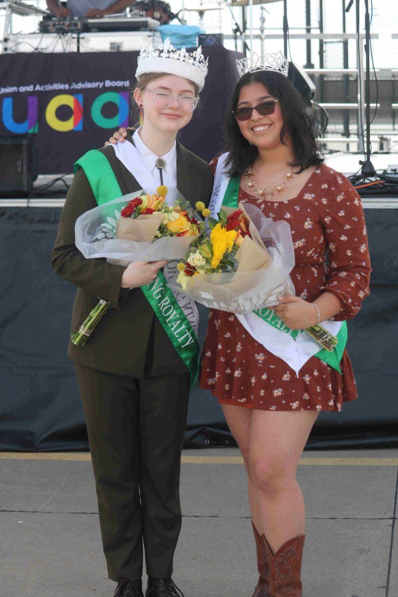 Margaret Moore and Christy Lopez Aguilar as Homecoming King and Queen. Photo By Gregory Binu | Mercury Staff